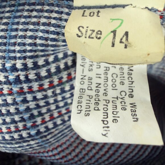 Vintage Lady Carol NY Glen Plaid Wrap Top & Skirt 2PC Set Button Front - Picture 7 of 13